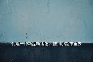 代理一種新品啤酒怎么推到小超市里去