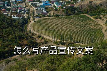 怎么寫產(chǎn)品宣傳文案