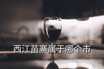 西江苗寨屬于哪個市