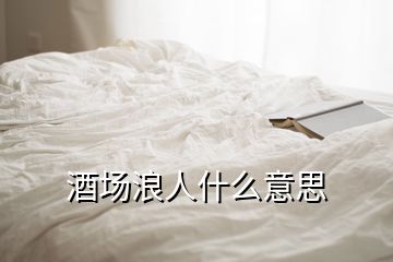 酒場(chǎng)浪人什么意思