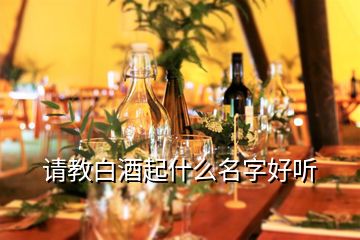 請(qǐng)教白酒起什么名字好聽