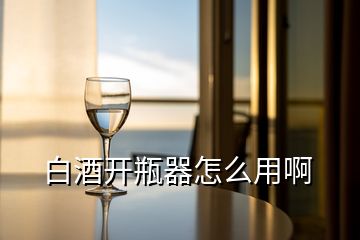 白酒開(kāi)瓶器怎么用啊