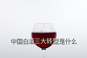 中國(guó)白酒三大轉(zhuǎn)型是什么