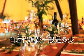 白酒代理費(fèi)一般是多少
