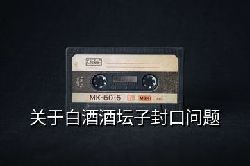 關(guān)于白酒酒壇子封口問題