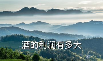 酒的利潤(rùn)有多大