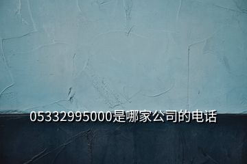05332995000是哪家公司的電話(huà)