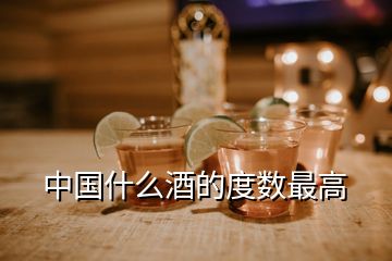 中國(guó)什么酒的度數(shù)最高