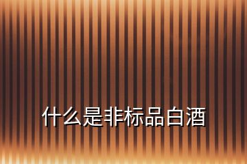 什么是非標(biāo)品白酒
