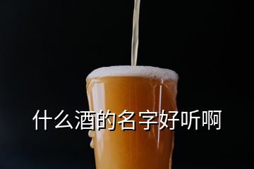 什么酒的名字好聽(tīng)啊