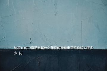 這瓶1L的53度茅臺(tái)是什么年份的能看出來(lái)嗎價(jià)格大概多少  問(wèn)