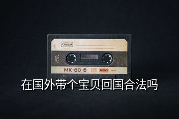 在國外帶個寶貝回國合法嗎