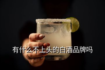 有什么不上頭的白酒品牌嗎