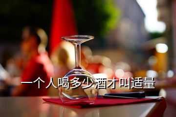 一個人喝多少酒才叫適量