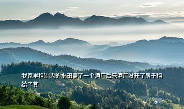 我家里租別人的水田蓋了一個酒廠后來酒廠沒開了房子租給了其