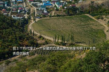 我上個(gè)月代理了一個(gè)安徽的白酒品牌合同里寫明了廠方負(fù)責(zé)提供服務(wù)