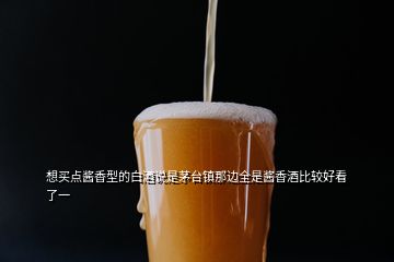想買點(diǎn)醬香型的白酒說(shuō)是茅臺(tái)鎮(zhèn)那邊全是醬香酒比較好看了一
