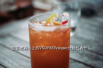 白蘭地酒標(biāo)上的VSOPXEFvsopxo分別代表什么
