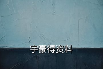 宇豪得資料