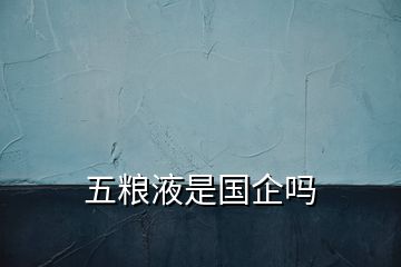 五糧液是國(guó)企嗎