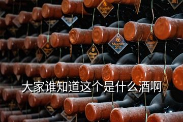 大家誰知道這個(gè)是什么酒啊
