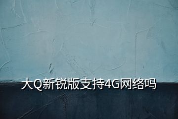 大Q新銳版支持4G網(wǎng)絡嗎