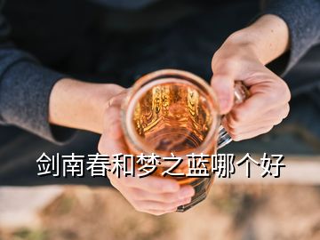 劍南春和夢之藍哪個好