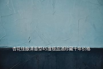 杏花佳釀清香型45度極品酒珍藏十年價格
