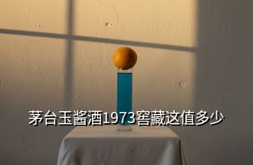茅臺玉醬酒1973窖藏這值多少