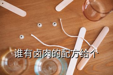 誰有鹵肉的配方給個(gè)