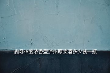 請問38度濃香型瀘州原漿酒多少錢一瓶