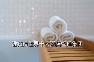 誰知道世界十大酒店管理集團(tuán)