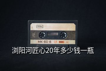 瀏陽河匠心20年多少錢一瓶