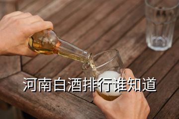 河南白酒排行誰(shuí)知道