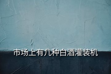 市場(chǎng)上有幾種白酒灌裝機(jī)