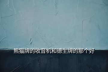 熊貓牌的收音機(jī)和德生牌的那個(gè)好