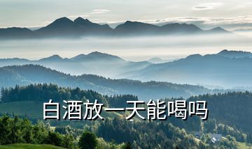 白酒放一天能喝嗎