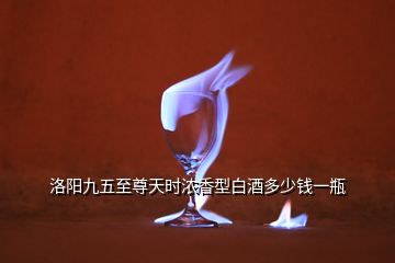 洛陽九五至尊天時濃香型白酒多少錢一瓶