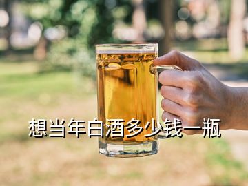 想當(dāng)年白酒多少錢(qián)一瓶