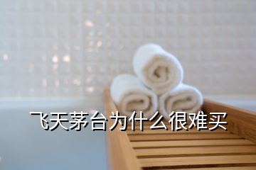飛天茅臺(tái)為什么很難買(mǎi)