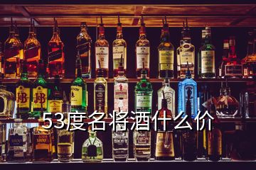 53度名將酒什么價