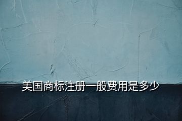 美國商標(biāo)注冊(cè)一般費(fèi)用是多少