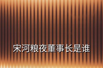 宋河糧夜董事長(zhǎng)是誰(shuí)