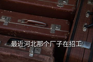 最近河北那個(gè)廠(chǎng)子在招工