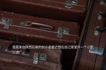 我是來(lái)自陜西石泉的創(chuàng)業(yè)者最近想在自己家里開(kāi)一個(gè)小型白酒廠(chǎng)