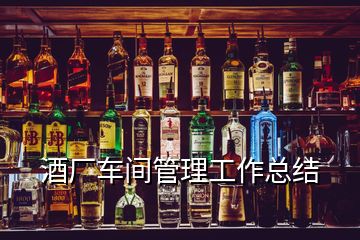 酒廠(chǎng)車(chē)間管理工作總結(jié)
