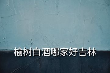 榆樹(shù)白酒哪家好吉林