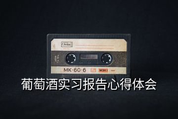 葡萄酒實習報告心得體會