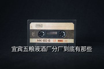 宜賓五糧液酒廠(chǎng)分廠(chǎng)到底有那些