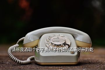 請幫我酒取個(gè)名字貴州茅臺鎮(zhèn)的酒最好帶黔乾